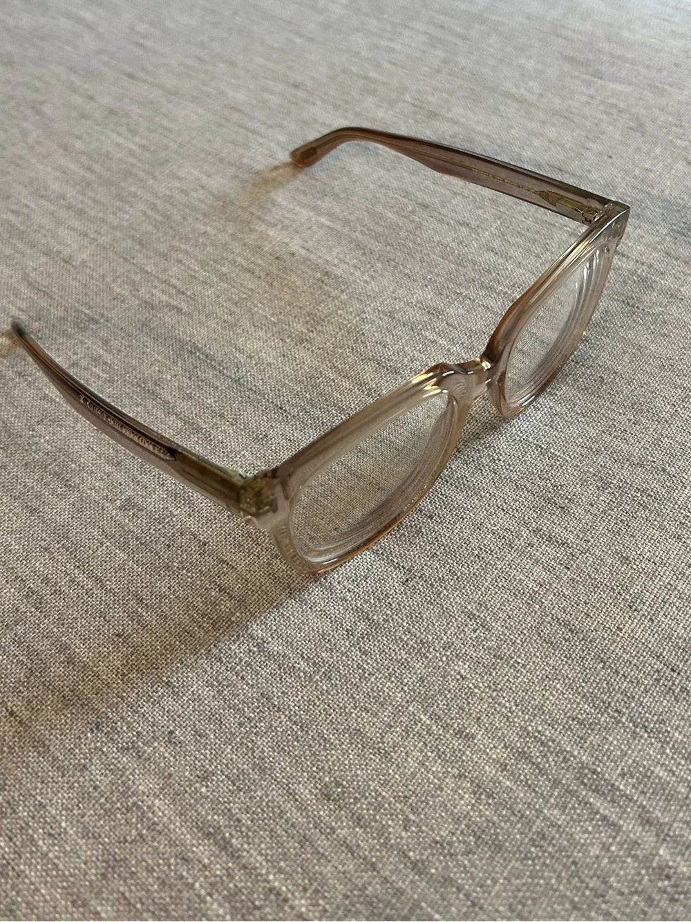 Tom Ford Transparent Amber Cat-Eye Glasses